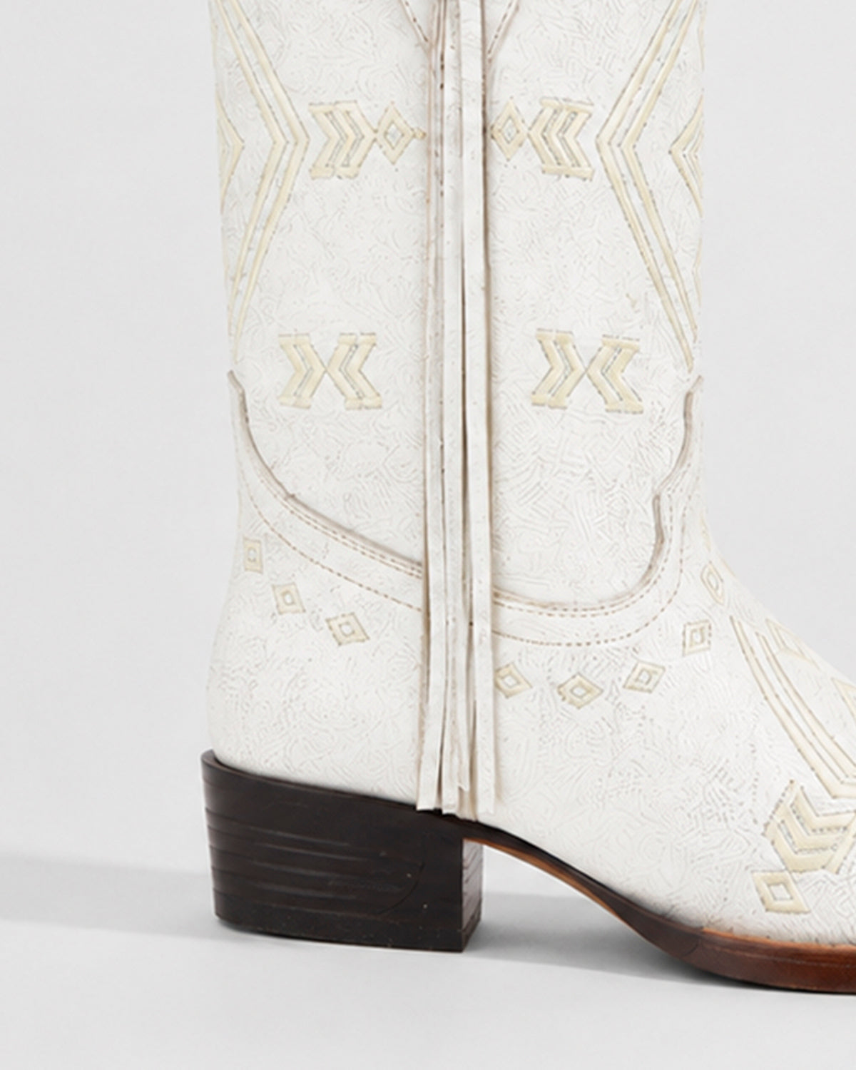 Bota Vaquera Piel 36444 Blanco