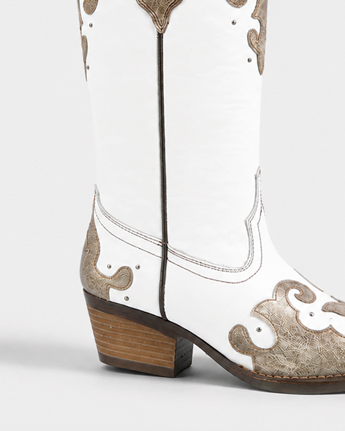 Bota Vaquera Piel 36423 Blanco