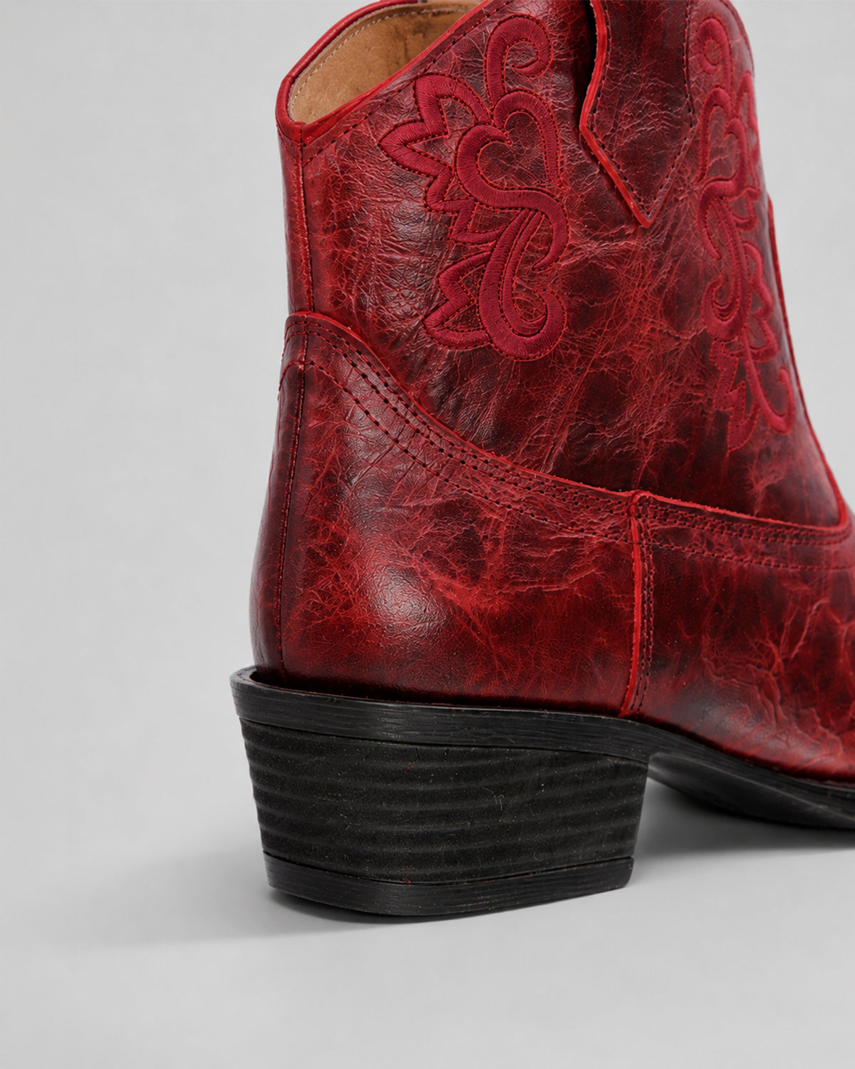 Botin Vaquero Piel 36214 Rojo