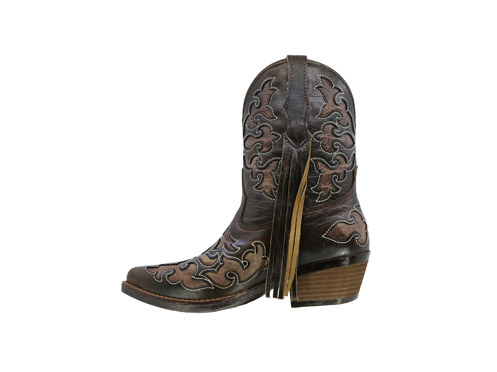 Bota Vaquera de Piel Mujer Barbas Rodeo Western Texaban