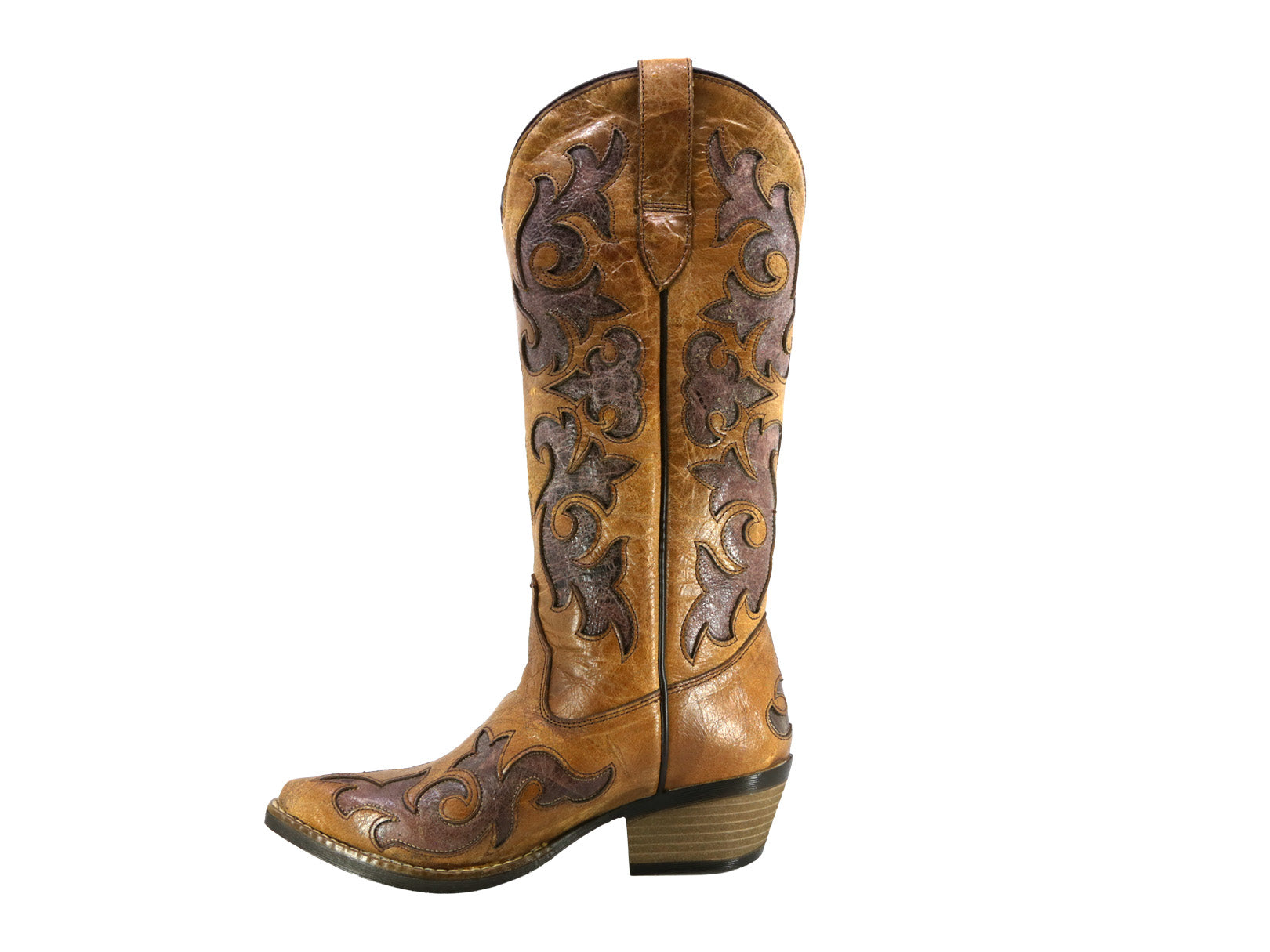 Bota Vaquera de Piel Mujer Bordado a mano Western Texaban