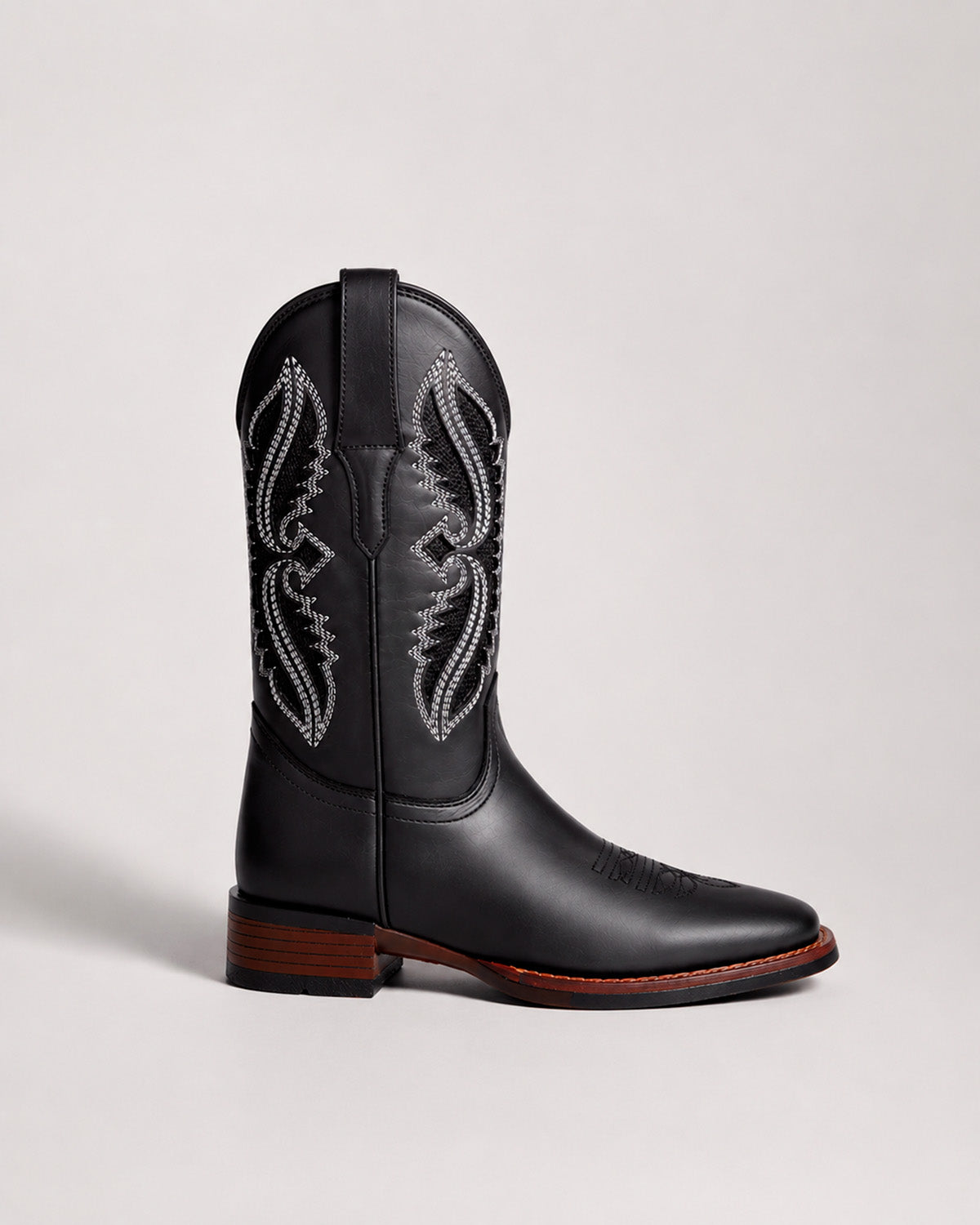Bota Vaquera Piel 36202 Negro