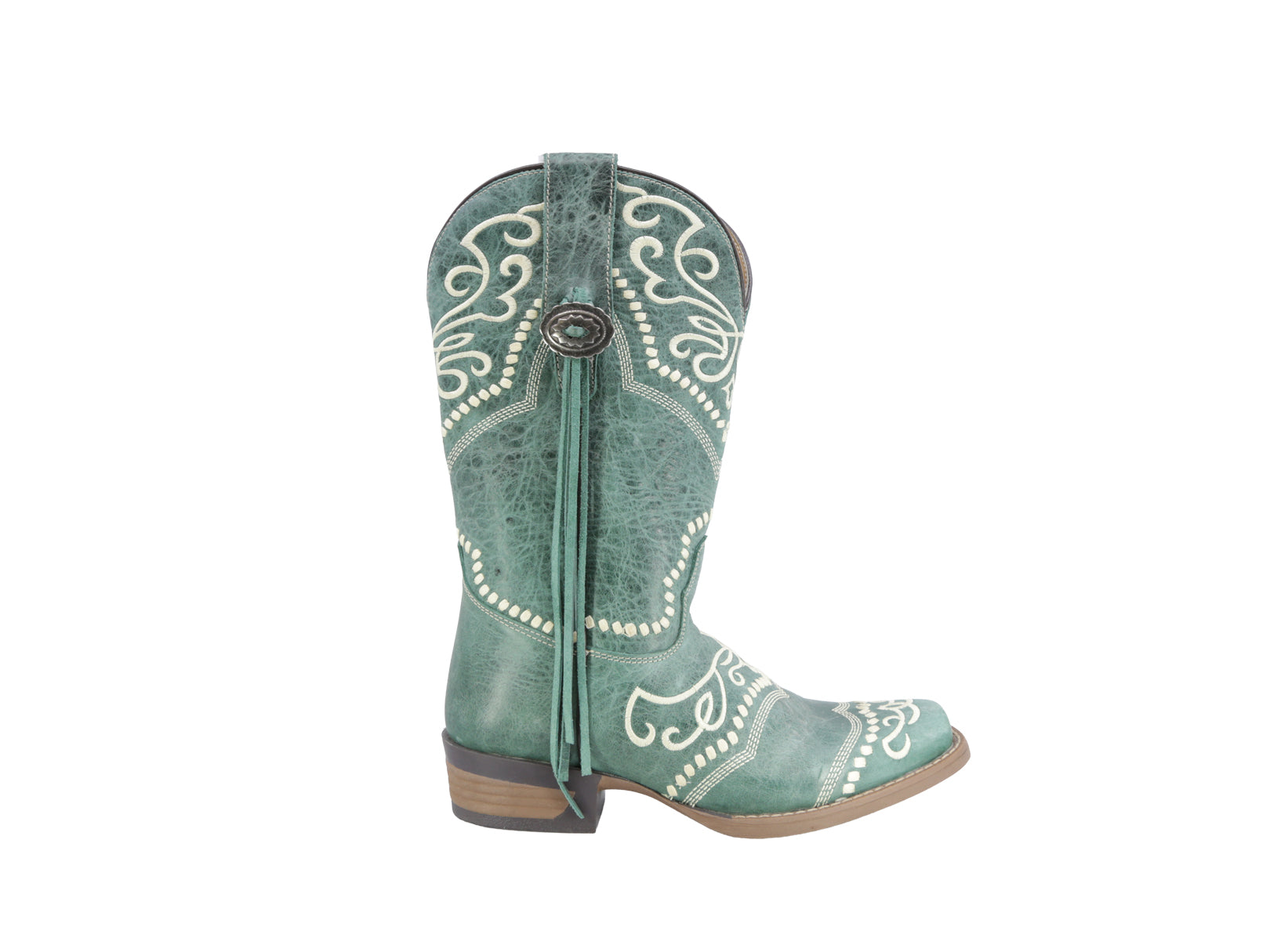 Bota Vaquera de Piel Ranchera Mujer Barbas Artesanal Texaban