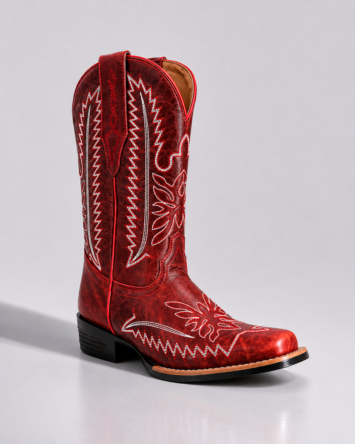 Bota Vaquera Mujer Piel Bordada Western Artesanal Texaban