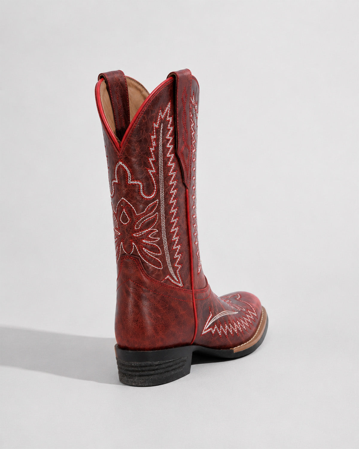 Bota Vaquera Piel 36442 Roja