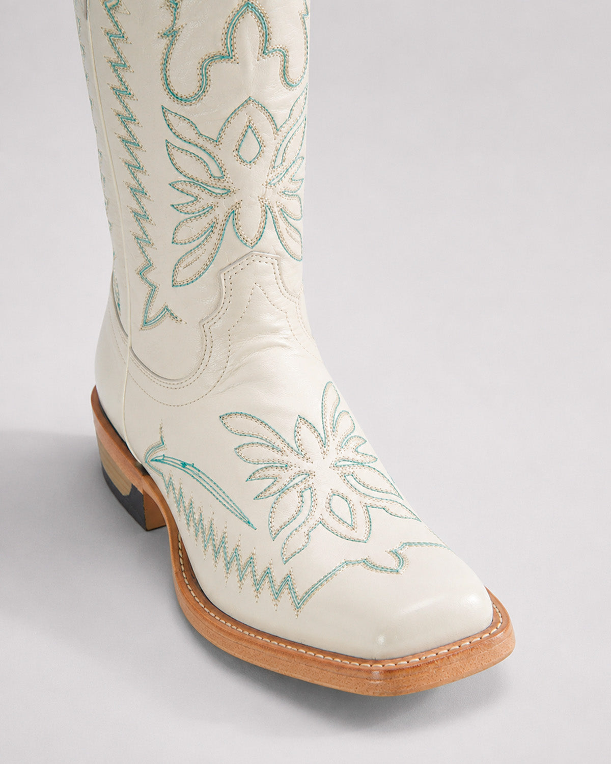 Bota Vaquera Mujer Piel Bordada Western Artesanal Texaban