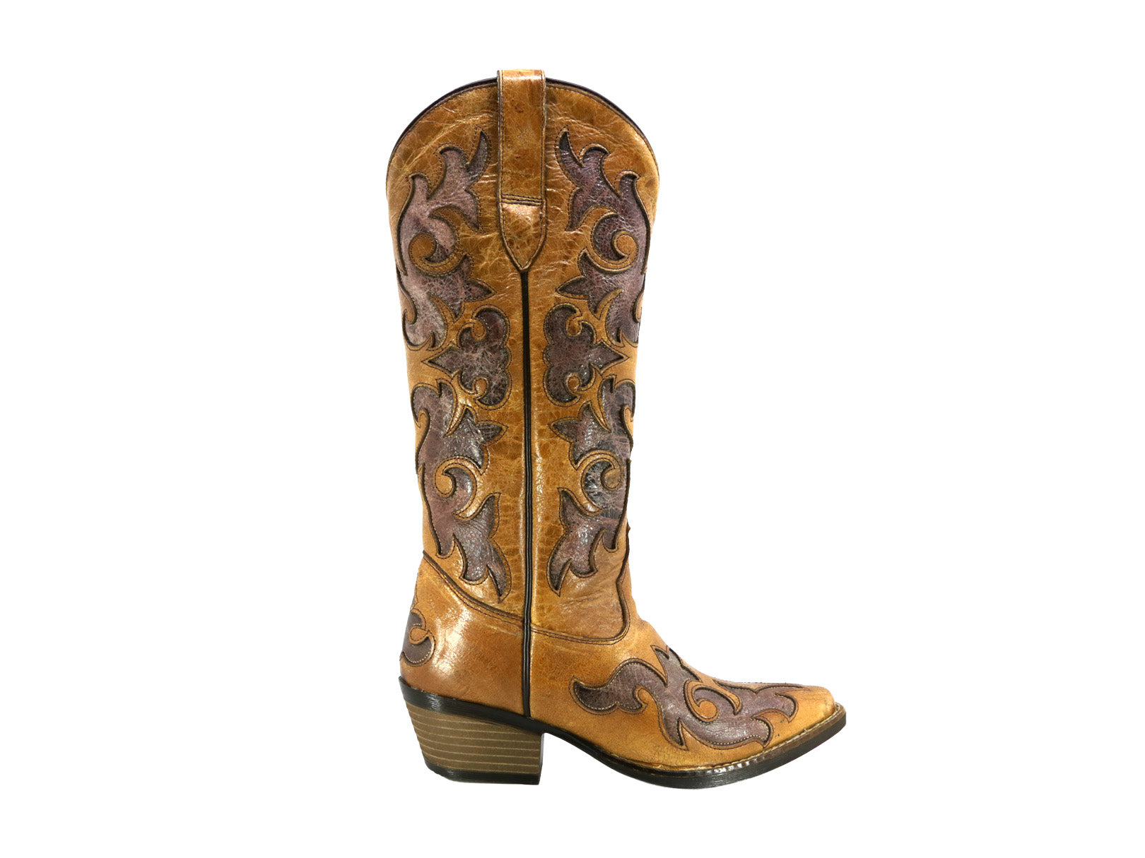 Bota Vaquera de Piel Mujer Bordado a mano Western Texaban
