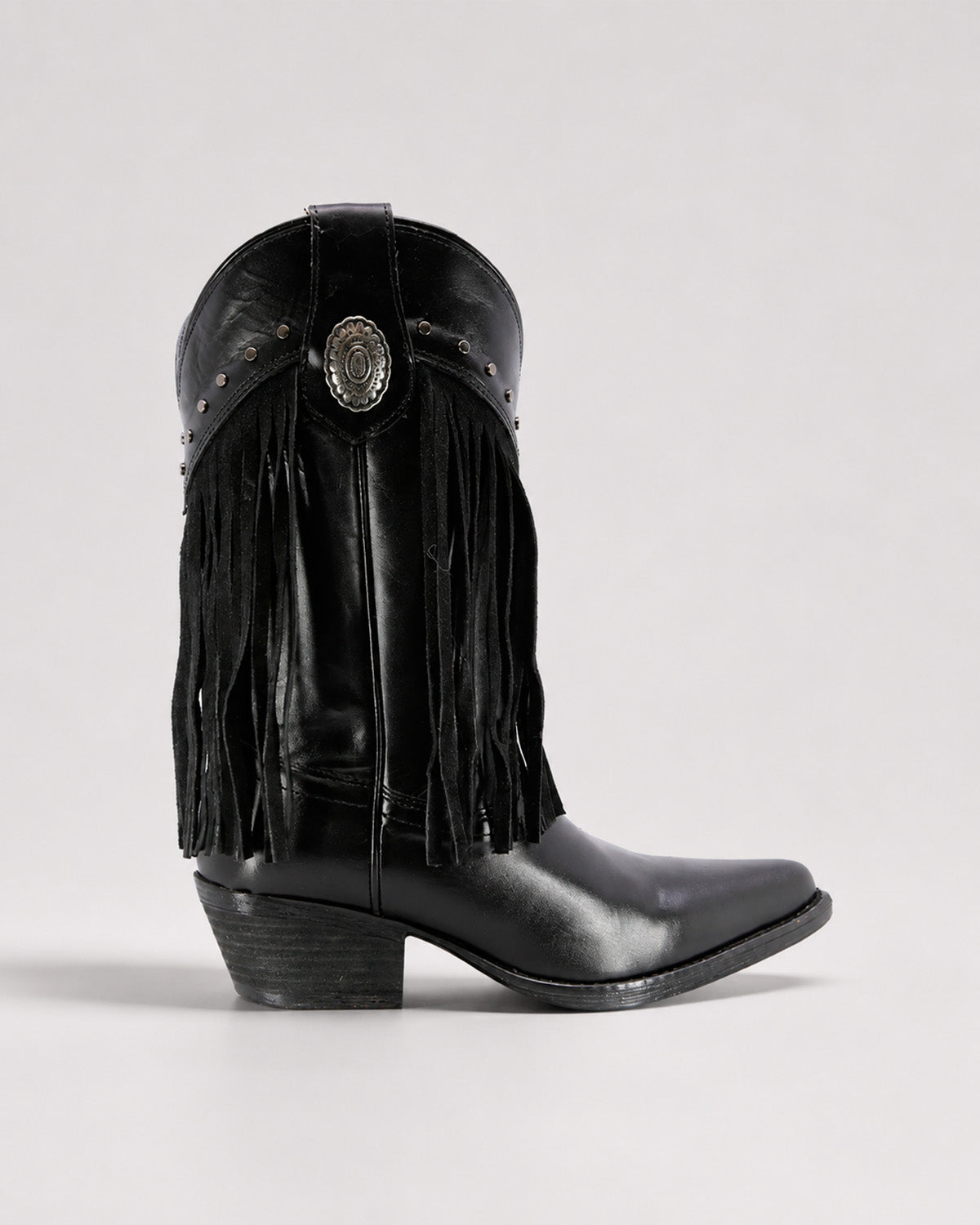 Bota Vaquera Piel 36422 Negro