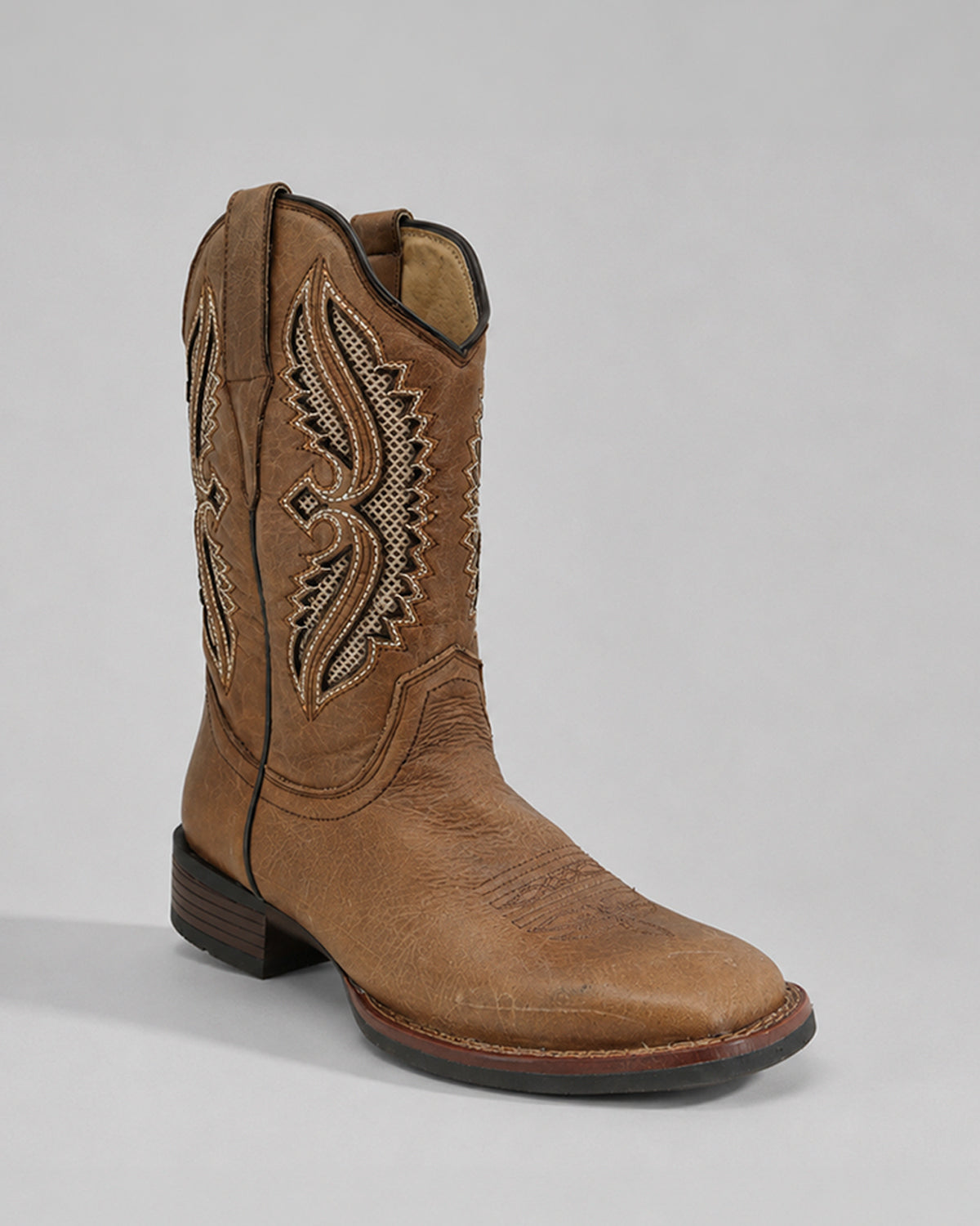 Bota Vaquera Piel Hombre Western Cowboy Rodeo Alamo Texaban