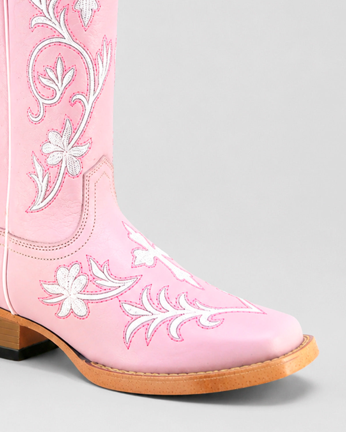 Bota Vaquera Piel 36400 Rosa