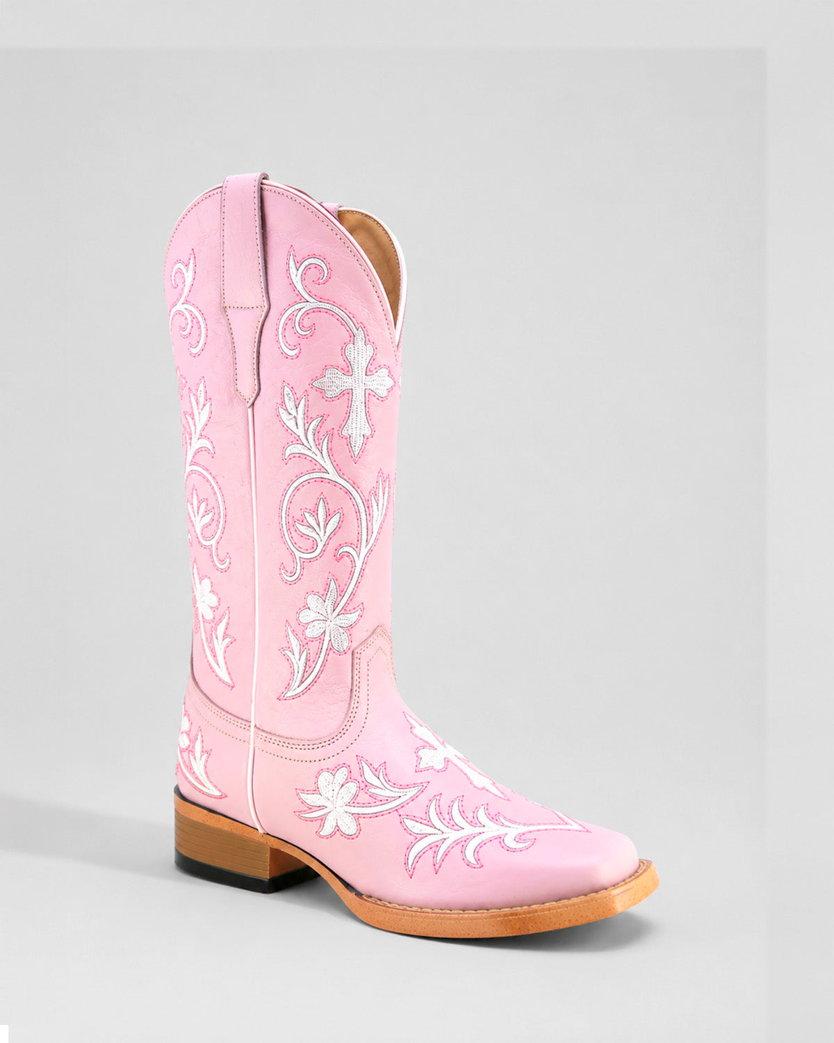 Bota Vaquera Piel 36400 Rosa
